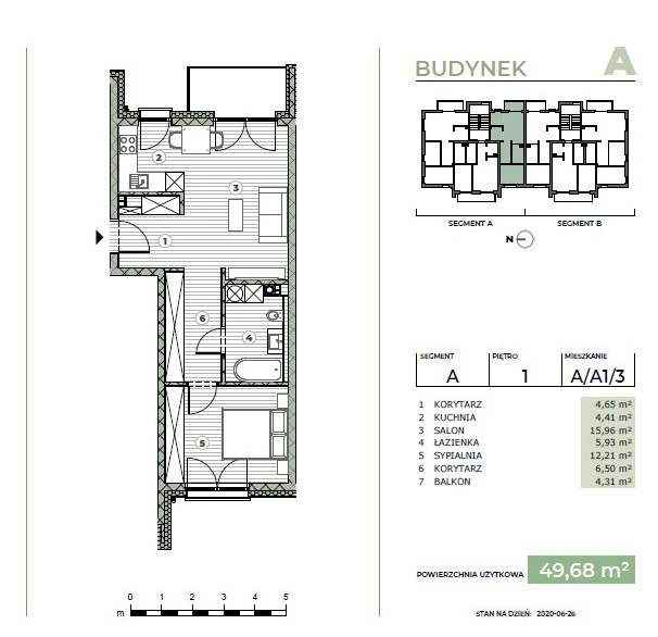 firma budowlana prezentuje mieszkanie A/A1/3 I piętra bloku A os. Krajobrazowe - Kalisz Sulisławice